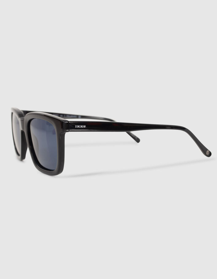 Lunettes solaires noires style rectangle Homme