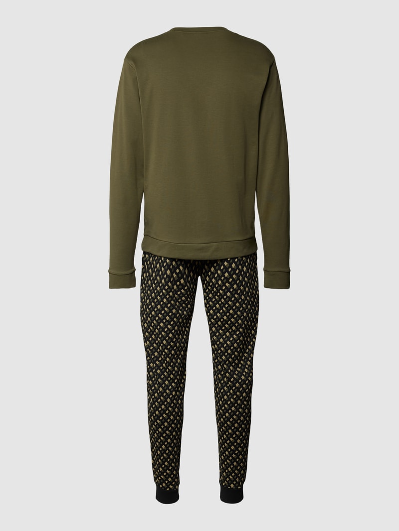 Pyjama mit Label-Print in khaki