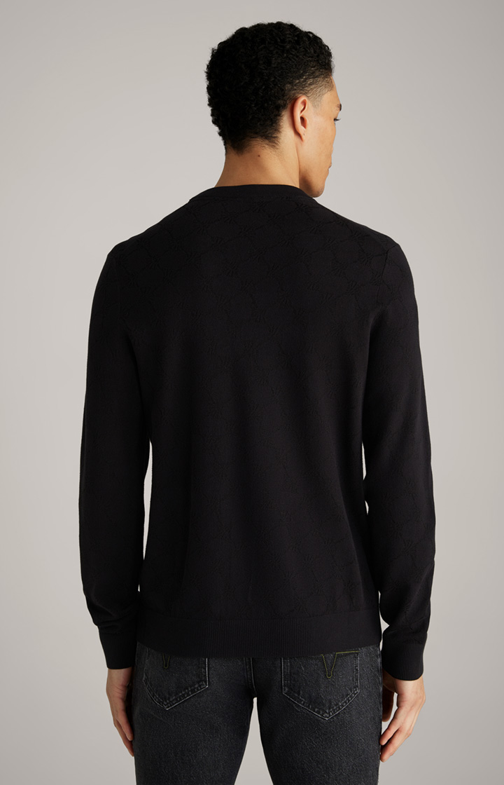 Cornflower-Pullover Ravon in Schwarz gemustert