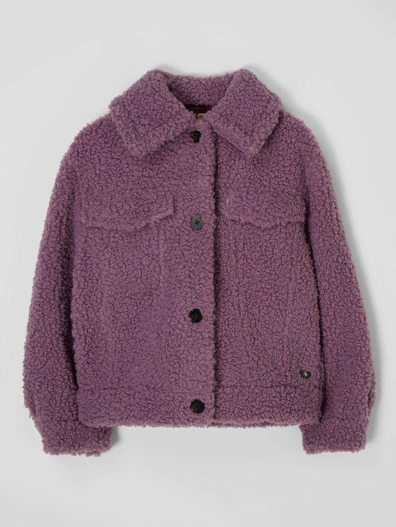Jacke aus Teddyfell in violett