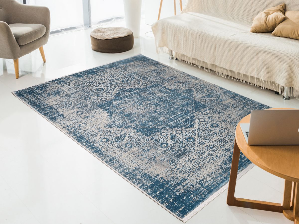 Webteppich Isfahan Blau 160 x 230 cm