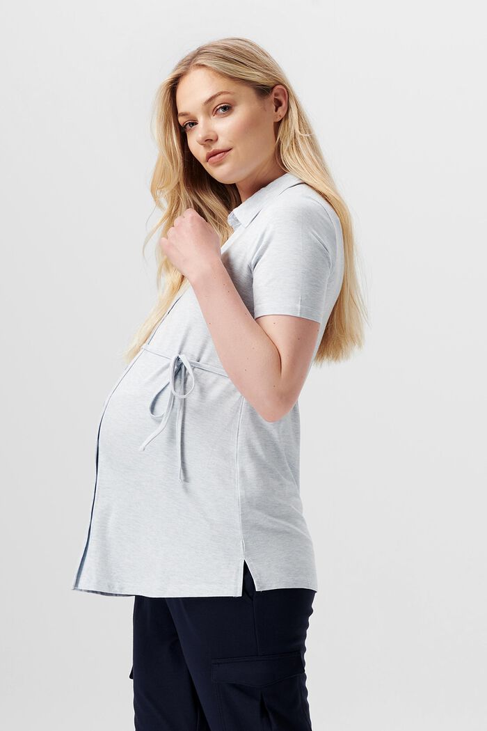 Jerseybluse mit abnehmbarem Gürtel