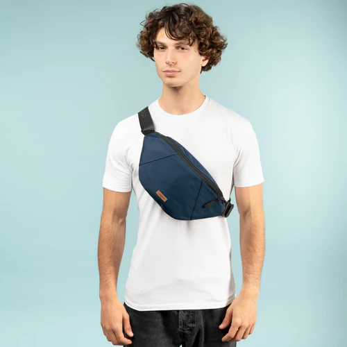 Large Reykjavik navy blue fanny pack