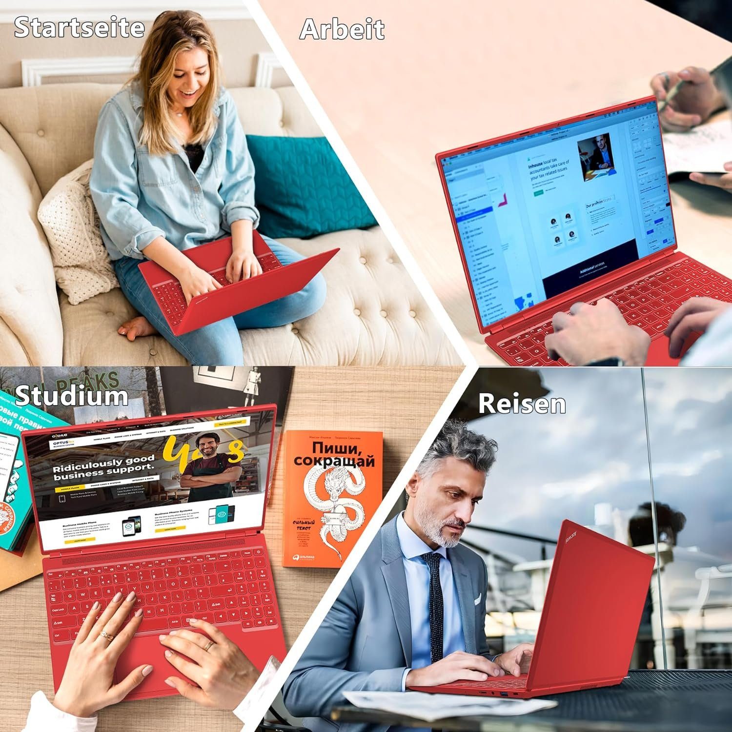 AOCWEI A6 Notebook (Intel Celeron N5095, UHD 600, 512 GB SSD, FHD 2,9 GHz Speicherplatz bieten beeindruckende Darstellung schnellen)