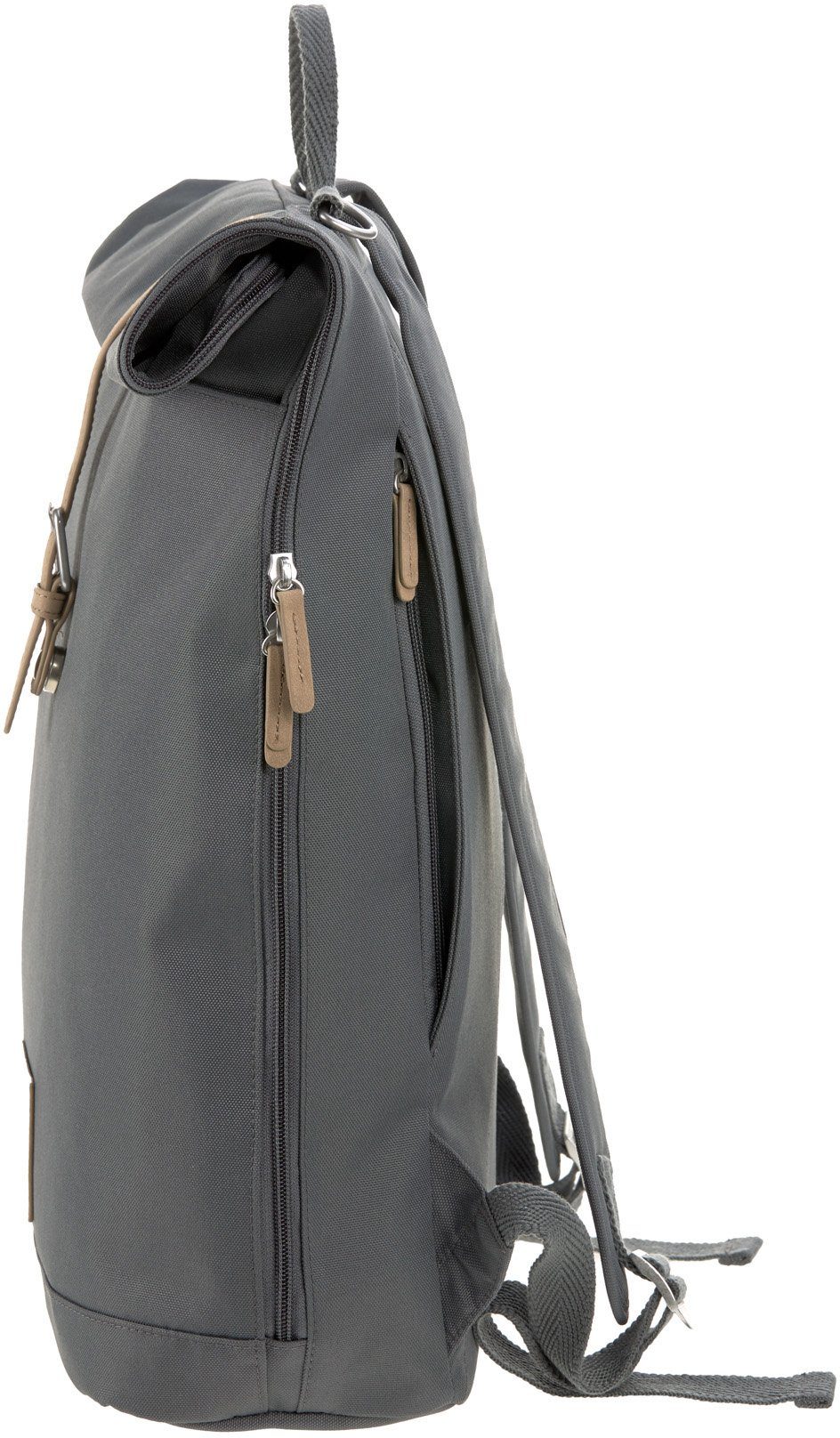 LÄSSIG Wickelrucksack Green Label, Rolltop, anthracite, PETA-approved vegan; zum Teil aus recyceltem Material