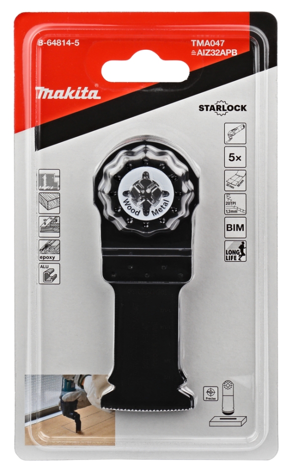 Makita Accessories B-64814-5 TMA047 Λεπίδα πριονιού βυθιζόμενης κοπής 32 x 50 mm Ξύλο & Χάλυβας ανά 5 τεμάχια