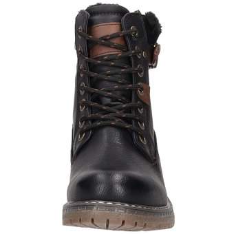 Puccetti Schnür Boots in schwarz