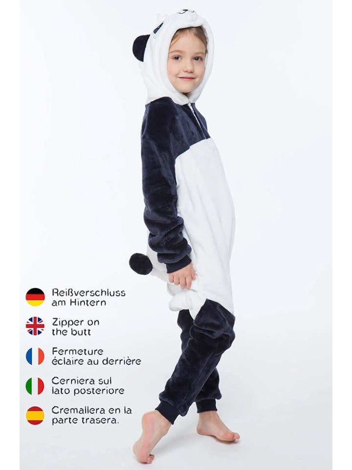 Corimori Onesie Kostüm in Weiß/grau günstig kaufen