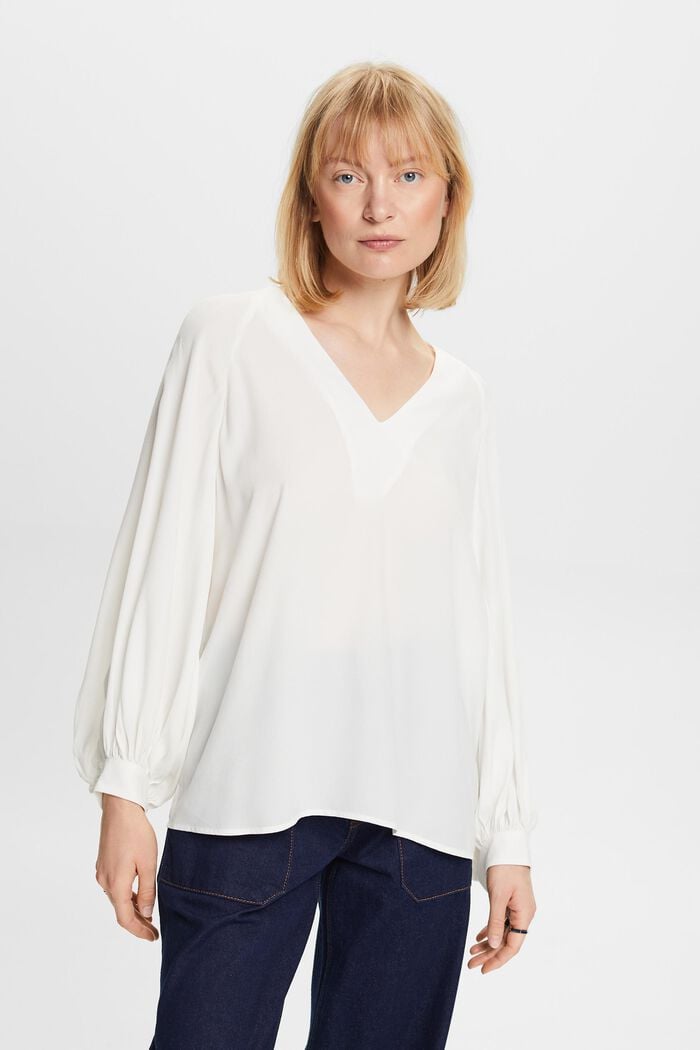 Bluse mit V-Ausschnitt