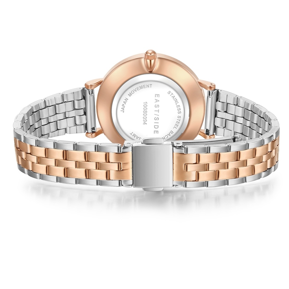 EASTSIDE Montre à quartz Bloomfield en Or rose Acier inoxydable en Argent/or rose Montre