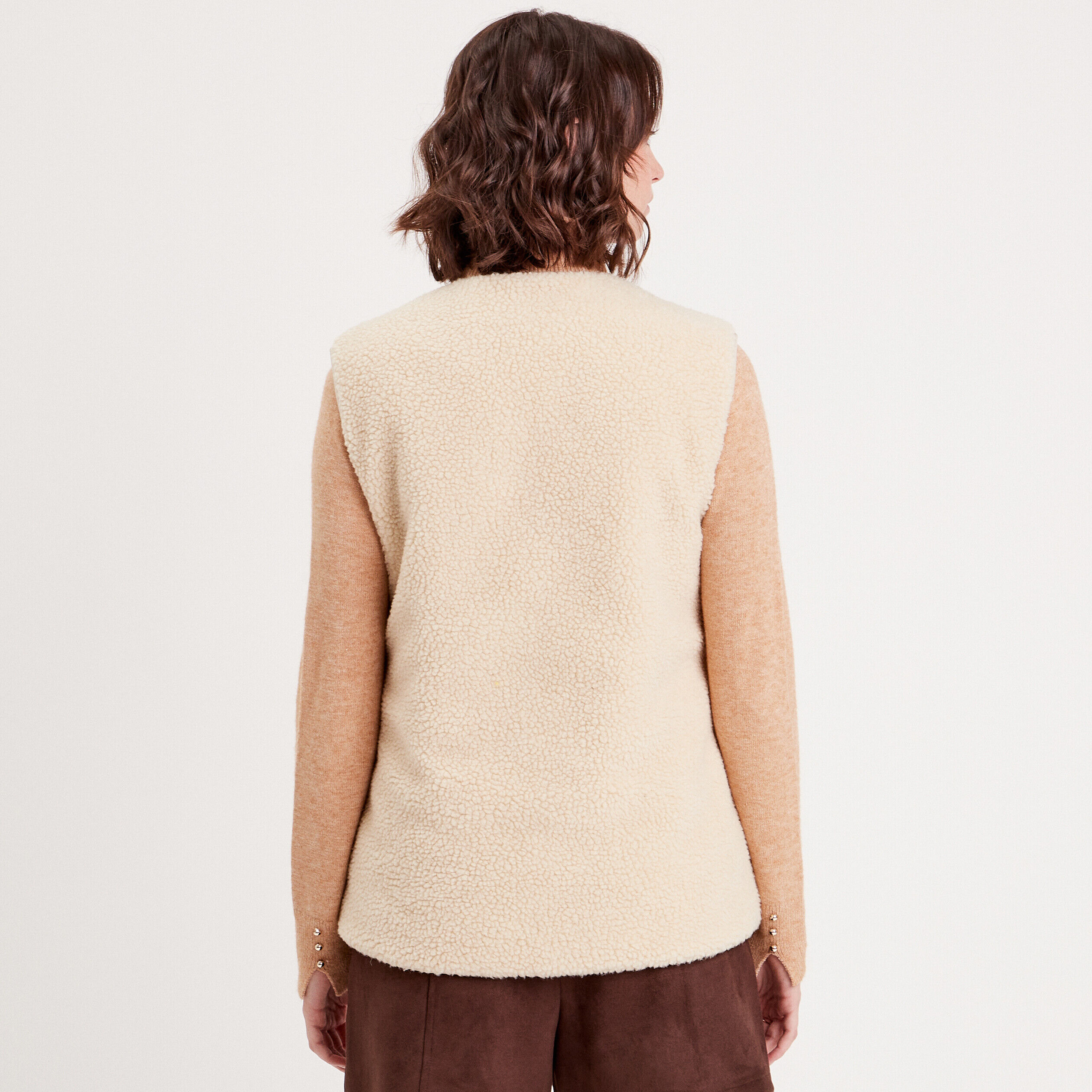 Veste réversible sans manches sable femme | Cache Cache