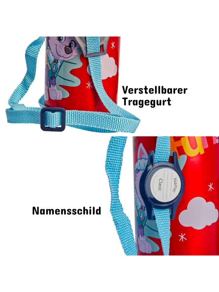 miniHeld Kinder Trinkflasche 600ml Paw Patrol Tragegurt Aluminium Hunde Welpen 3 Jahre günstig kaufen onesize