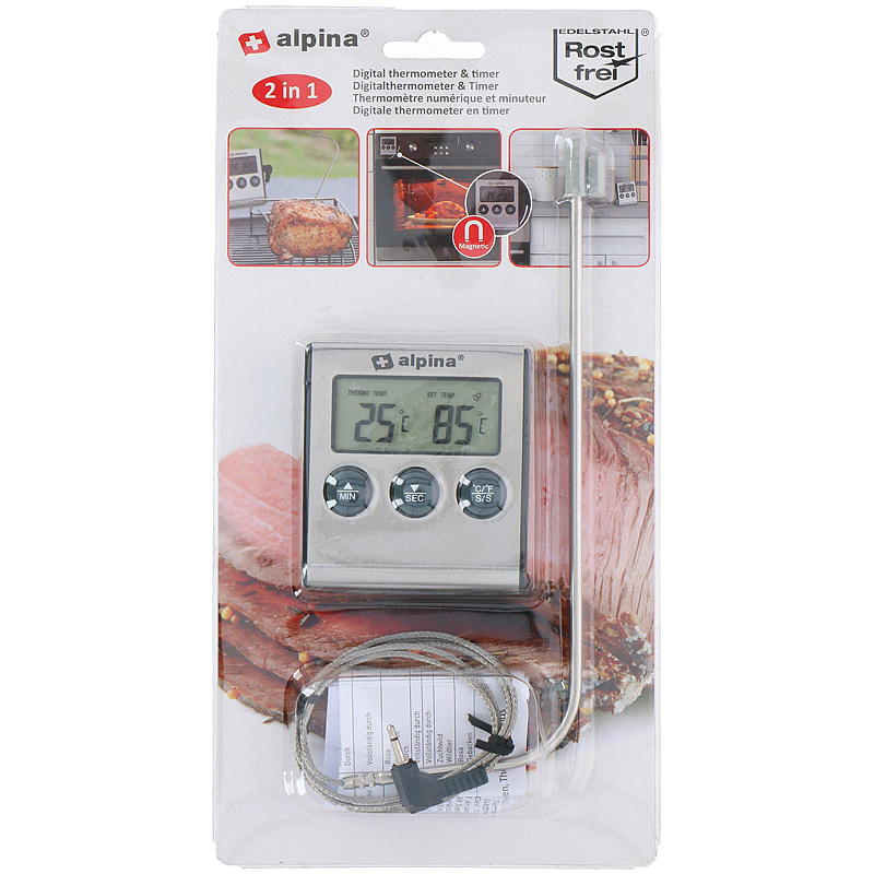 Alpina Steketermometer digital og timer