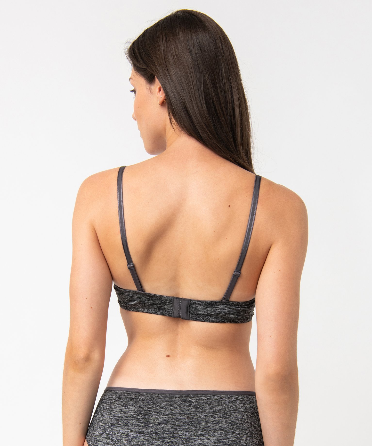 Soutien-gorge bandeau en microfibre avec bretelles muti-pos... gris fonce | GEMO