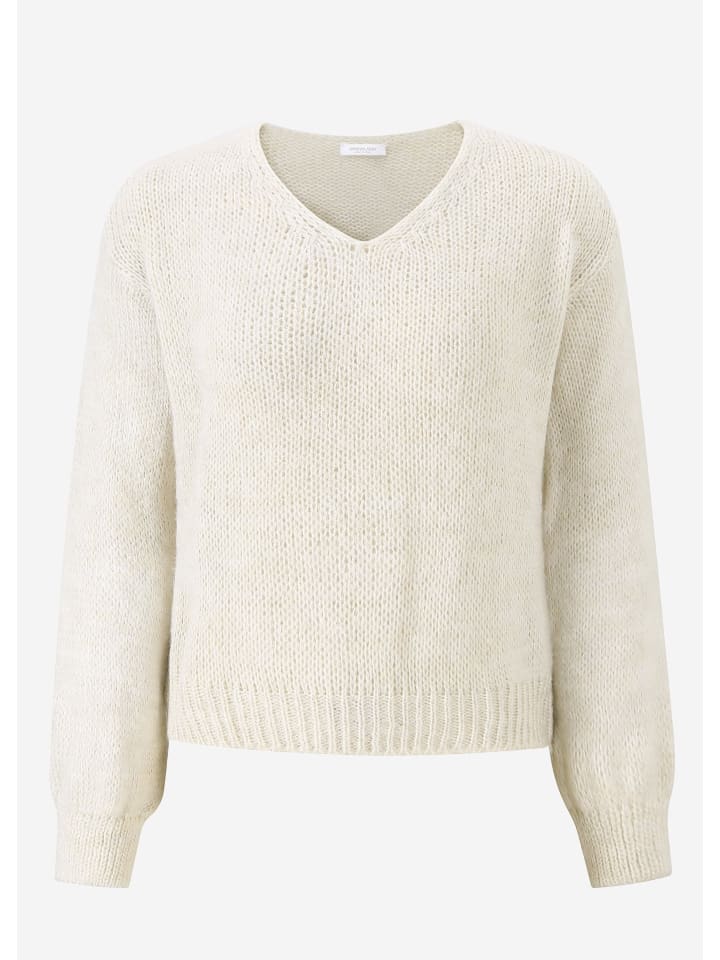 SASSYCLASSY Pullover mit V-Ausschnitt in beige günstig kaufen