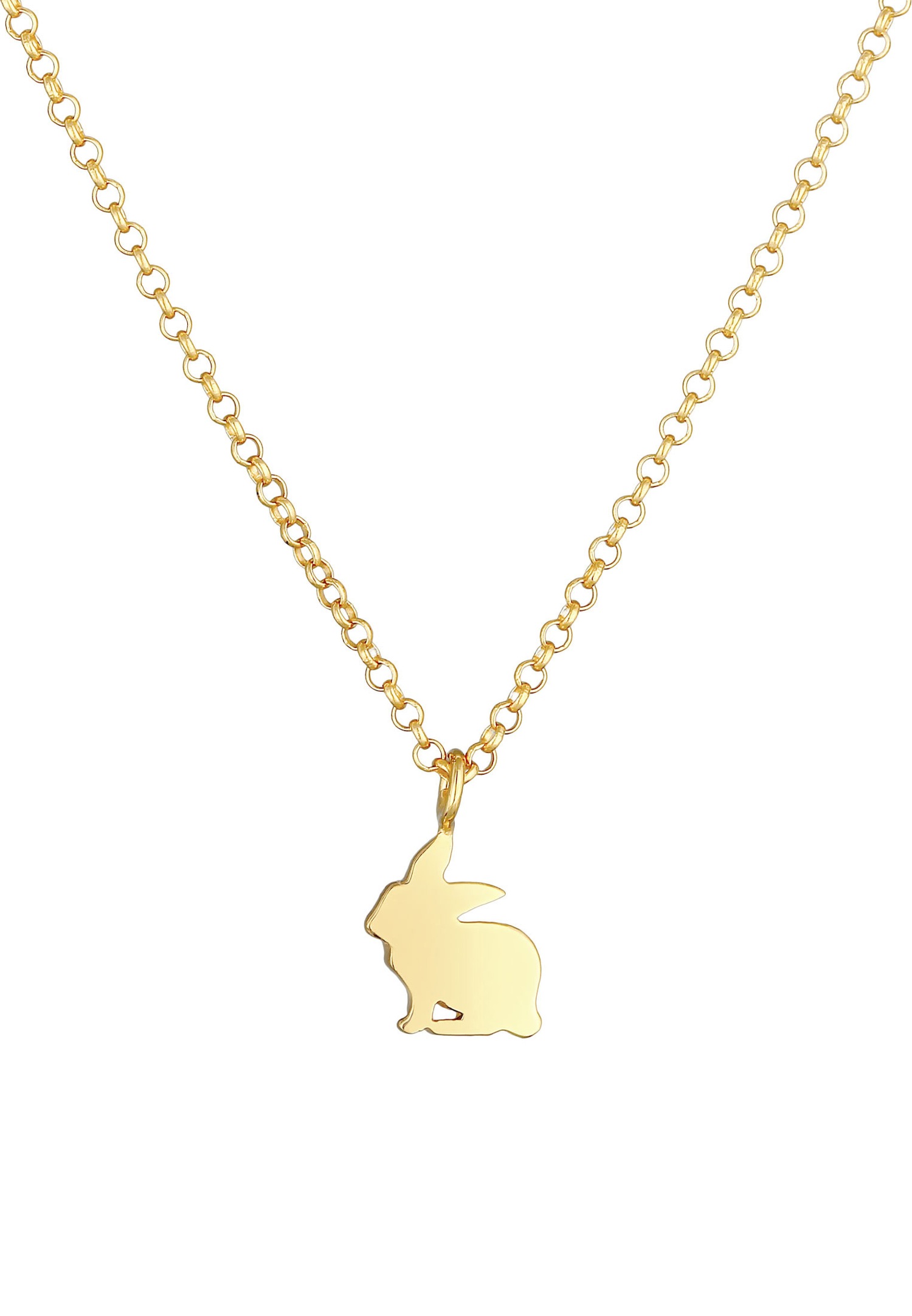 Elli Children's Pendant, Cute and Playful Rabbit Animal in 925 Sterling Silver
