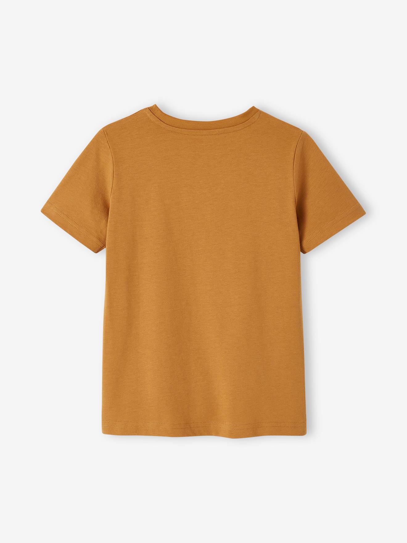 T-shirt imprimé Basics garçon manches courtes ocre