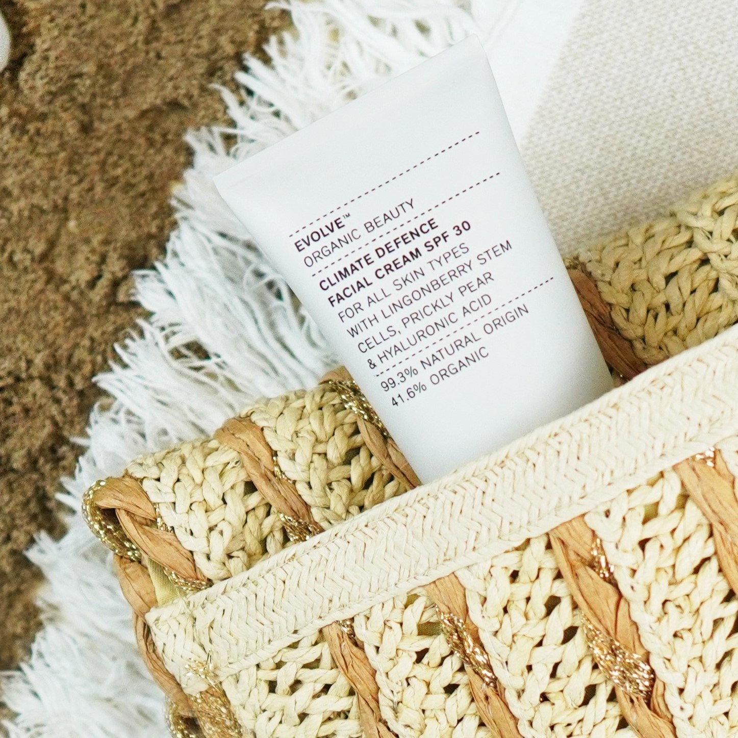 Crema facial Evolve Organic Beauty Climate Defence con SPF 30