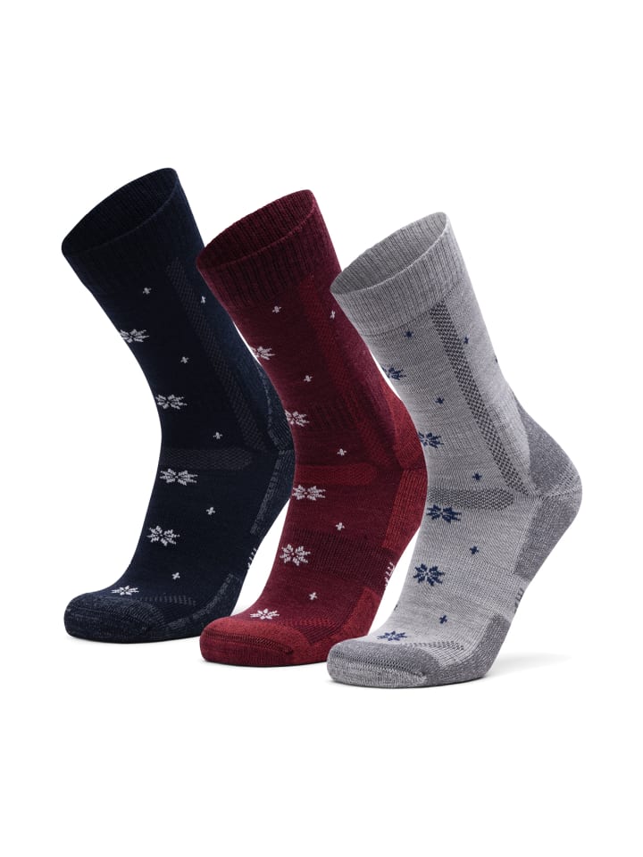 DANISH ENDURANCE Socken Hiking Classic in navy/red/light grey günstig kaufen