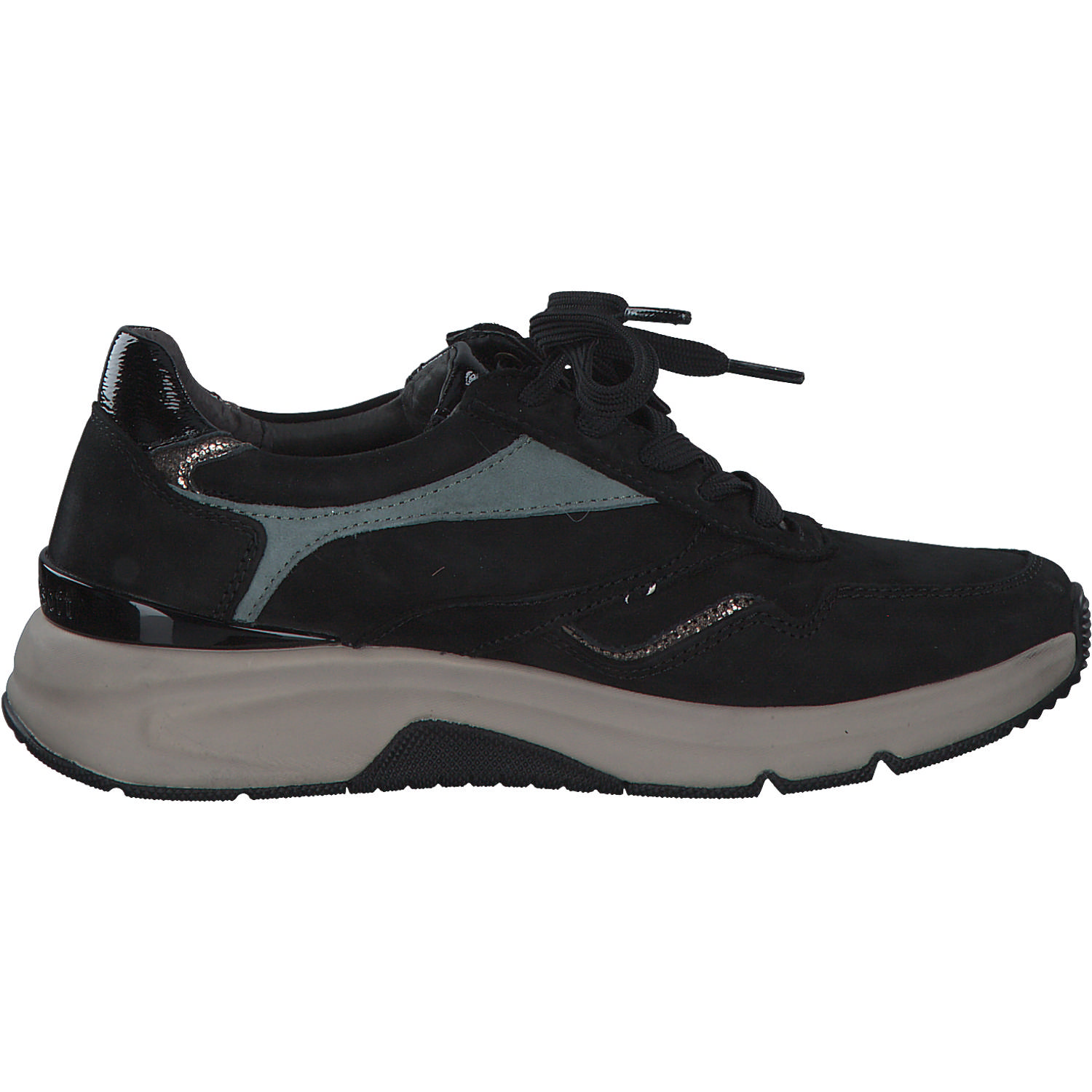 Gabor 96.896, Sneakers Low, Damen, Schwarz/Jade
