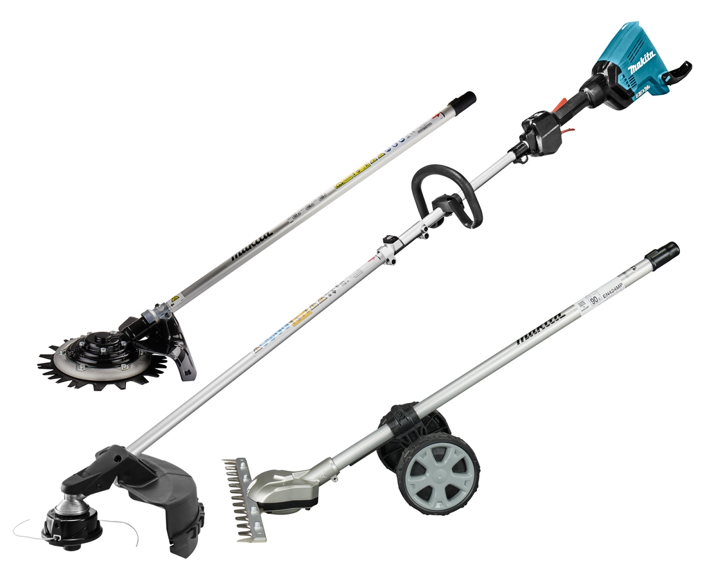 Makita DUX60ZNL1 Бежични комбиновани систем Д-ручка 2 x 18V без батерија и пуњача + коса, шипка за косење и додатак за сечење корова
