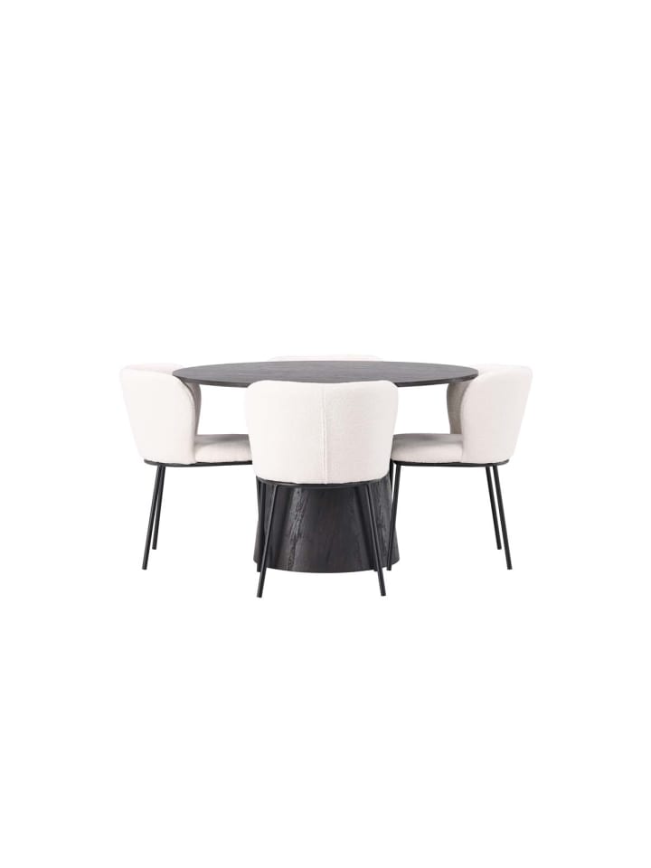ebuy24 Essgruppe Lanzo 3 (5-teilig) Mocca 120 x 120 cm günstig kaufen onesize