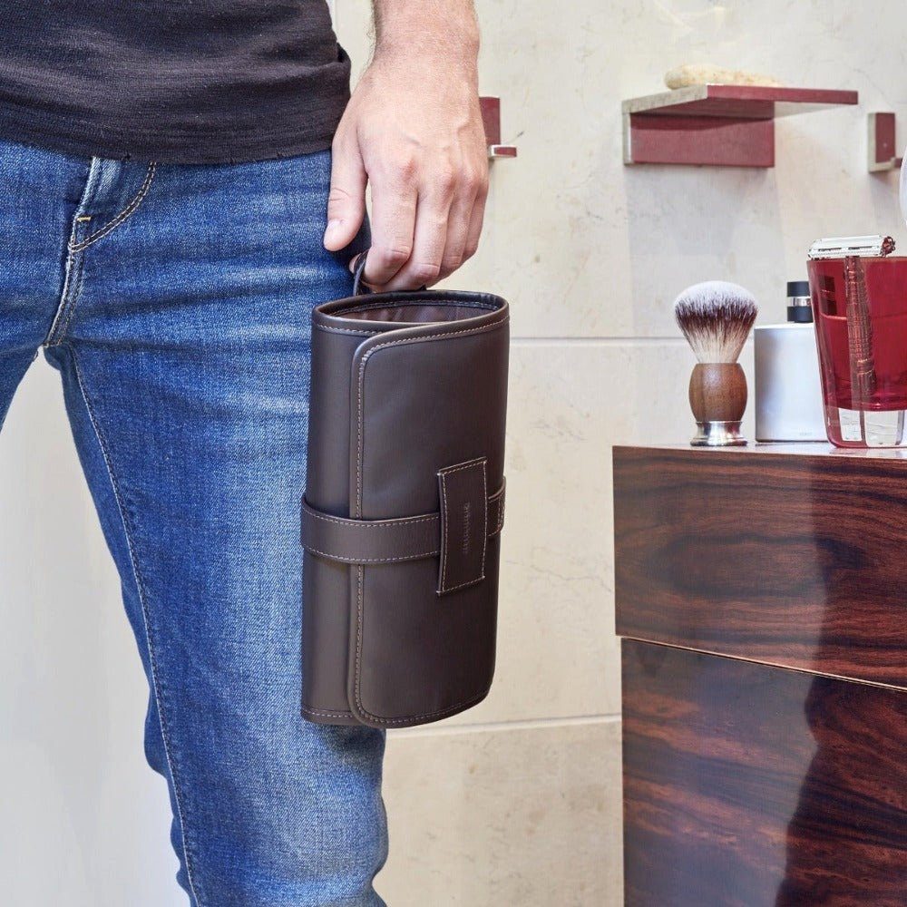 Störtebekker Kulturbeutel - Premium Rasiertasche aus Leder