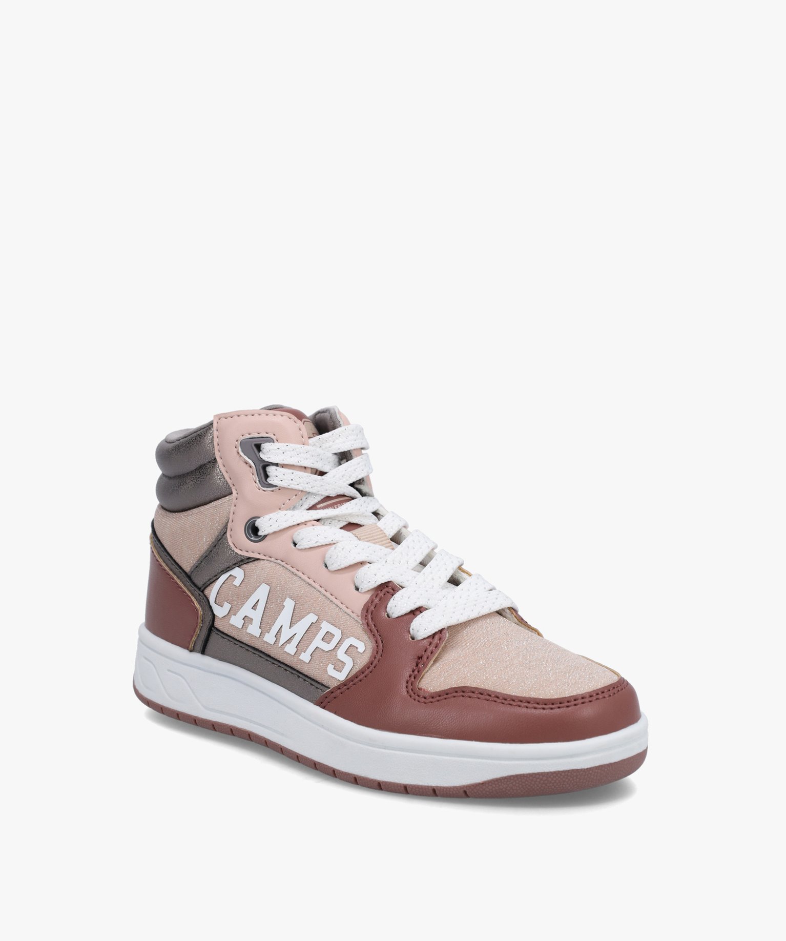 Baskets fille mid-cut à détails brillants - Camps United rose | GEMO