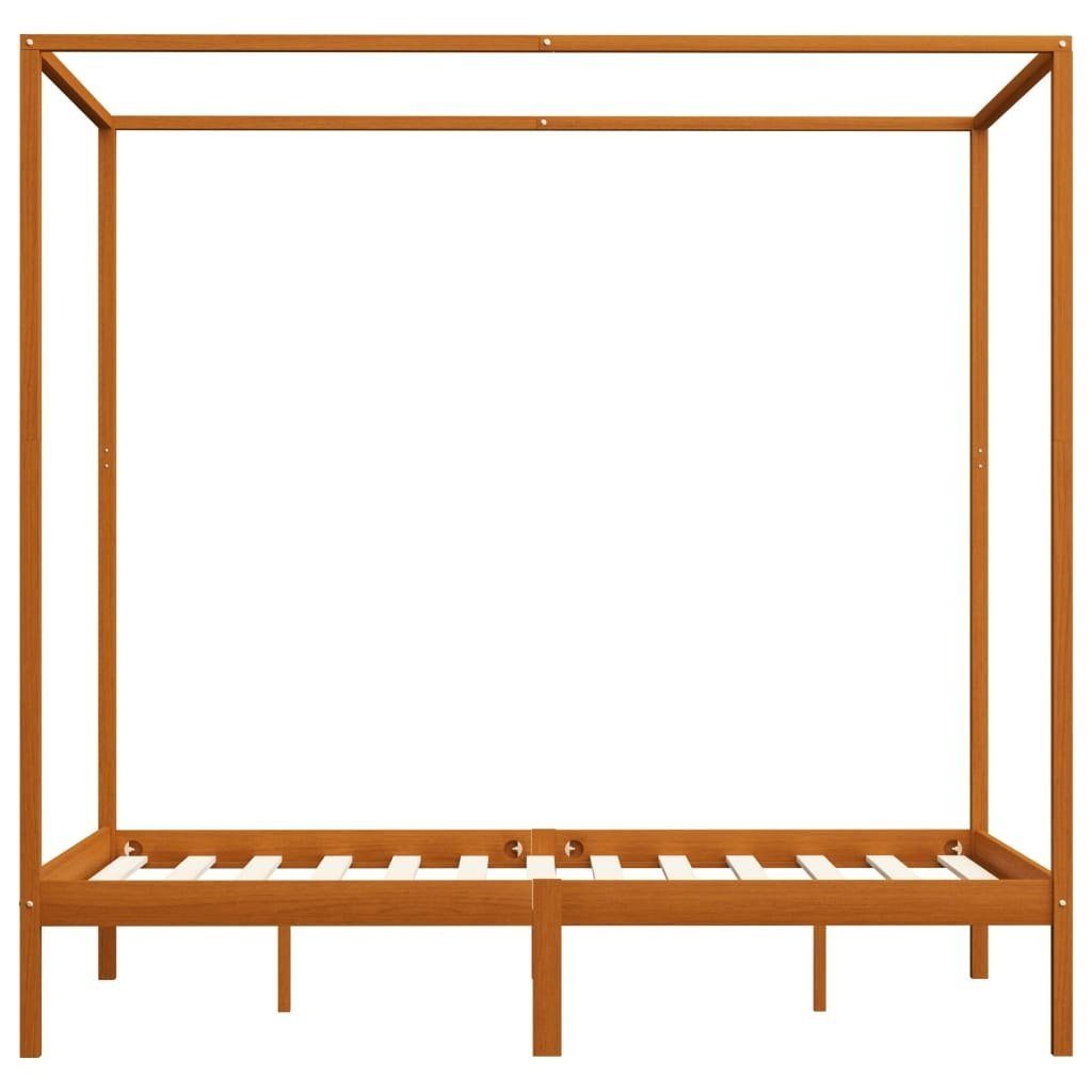 möbelando Himmelbett 299785 (LxBxH: 204x124x200 cm), aus Kiefer in Honigbraun