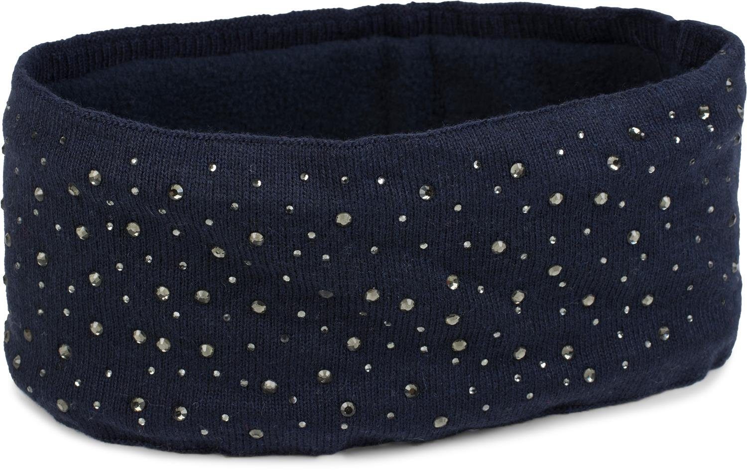 styleBREAKER Stirnband (1-St) Feinstrick Stirnband mit Strass