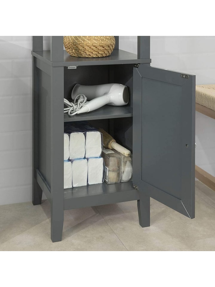 SoBuy Badezimmer-Hochschrank in Drunkelgrau - (B)40 x (H)150 x (T)33cm günstig kaufen onesize