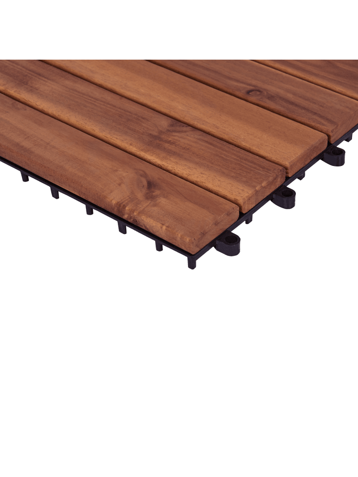 Beliani 10-tlg Outdoor Bodenbelag ACCETTURA in Braun günstig kaufen onesize