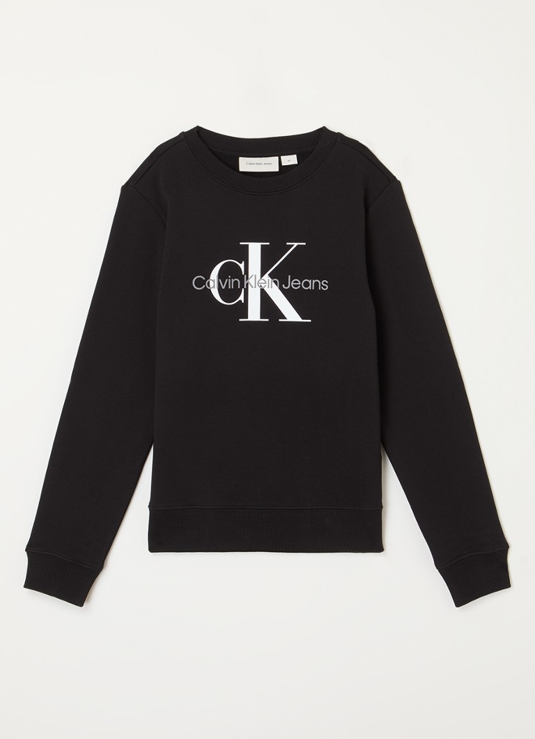 Pulover cu logo Calvin Klein imprimat