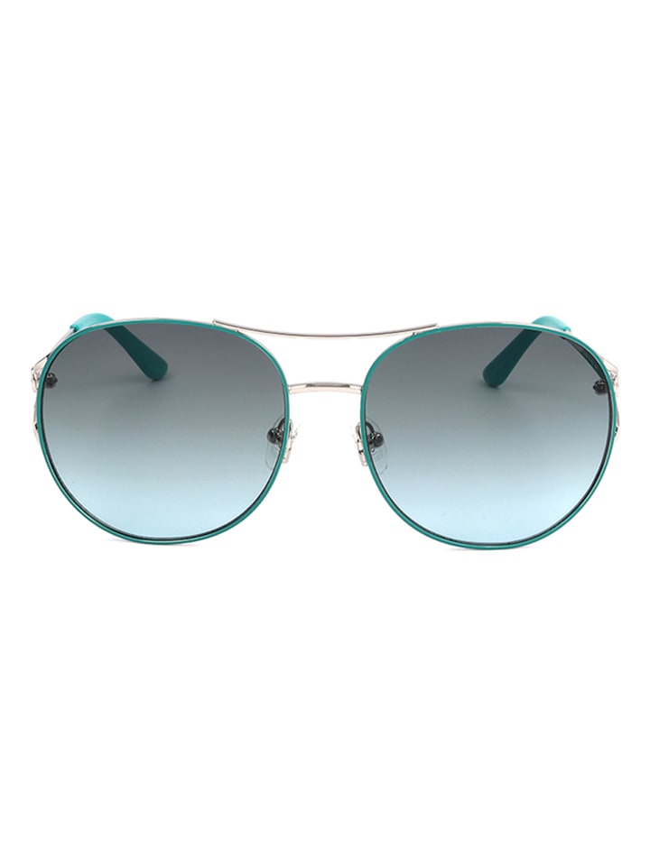 Guess Damen-Sonnenbrille in Türkis-Gold/ Blau günstig kaufen 59