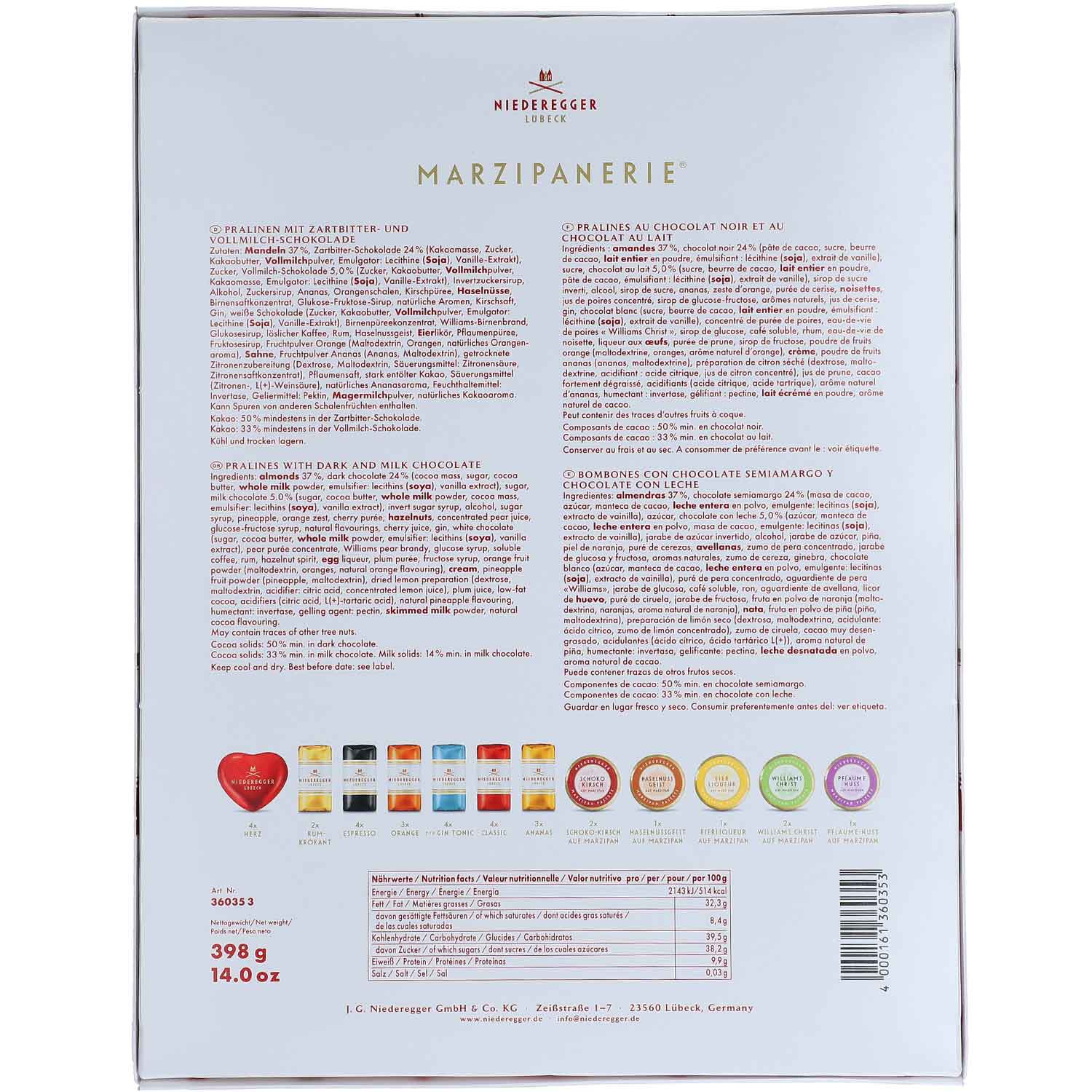 Niederegger Marzipanerie 398g