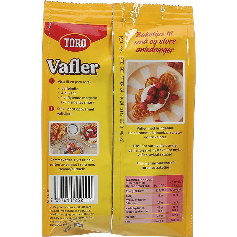Toro Vaffelmix 248 g Toro