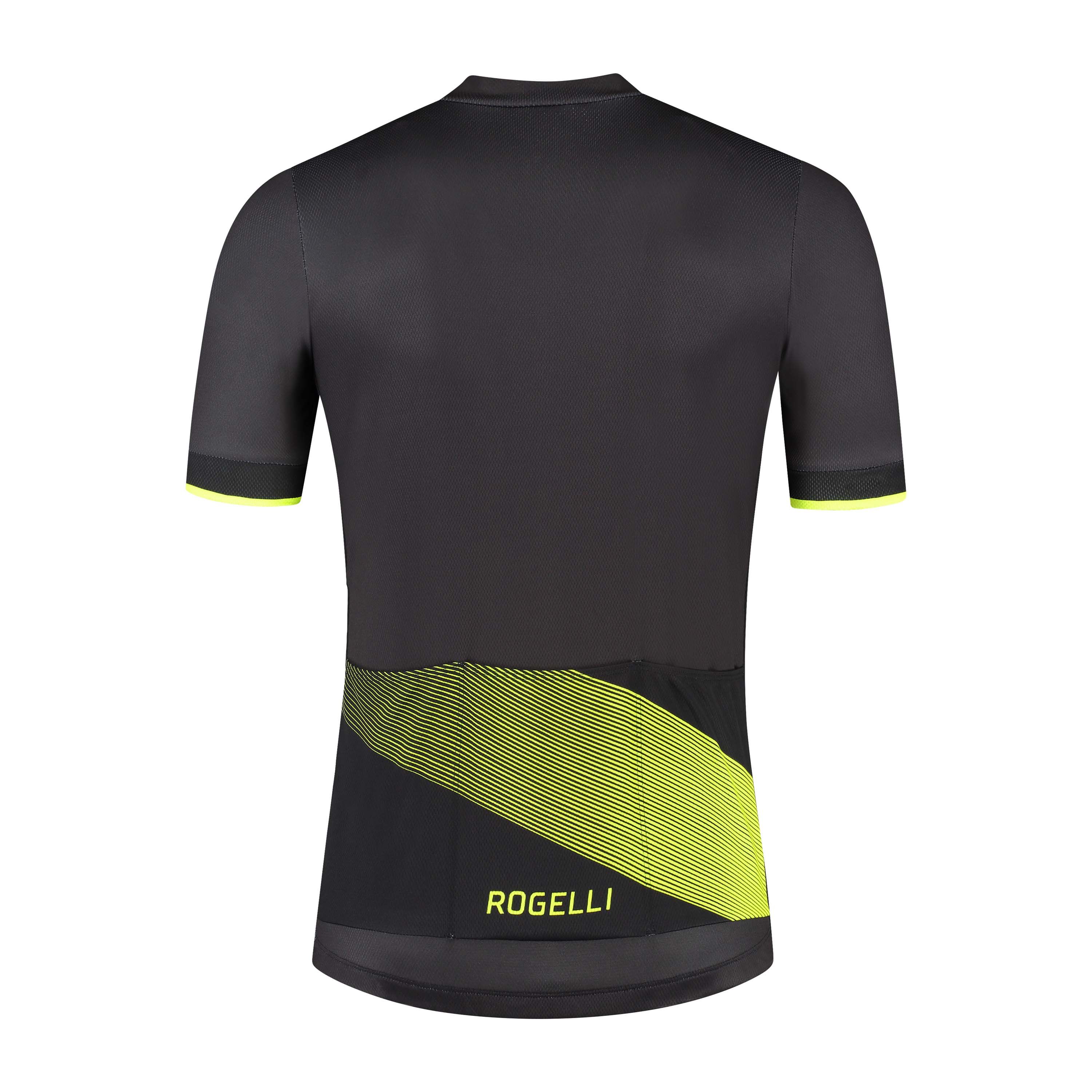 Rogelli Groove Grau/Gelb Herren Radtrikot Kurzarm