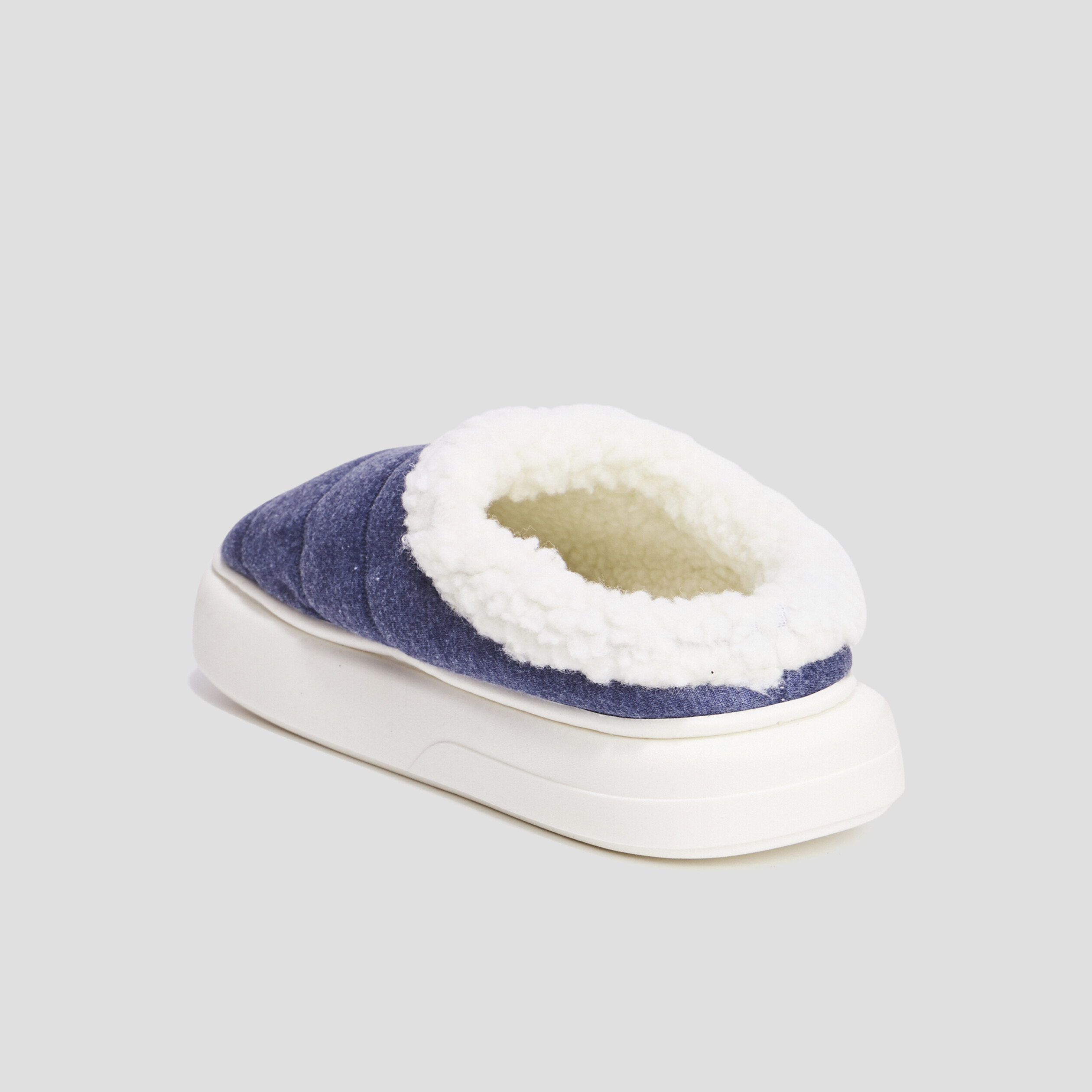 Chaussons mules plateformes Liberto bleu homme | La Halle