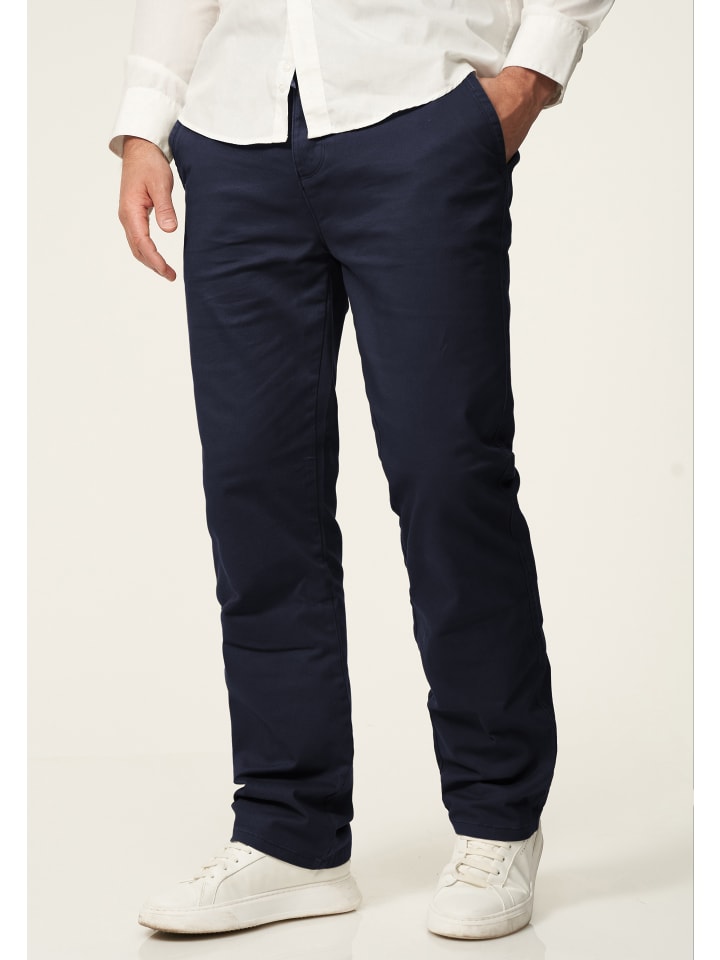 DAILY COTTON Chinohose - DCDAVIE Chino Hose Jeans Stoffhose Straight-Fit in Navy günstig kaufen