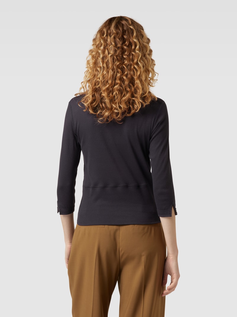 Longsleeve mit Zweiwege-Reißverschluss in blau