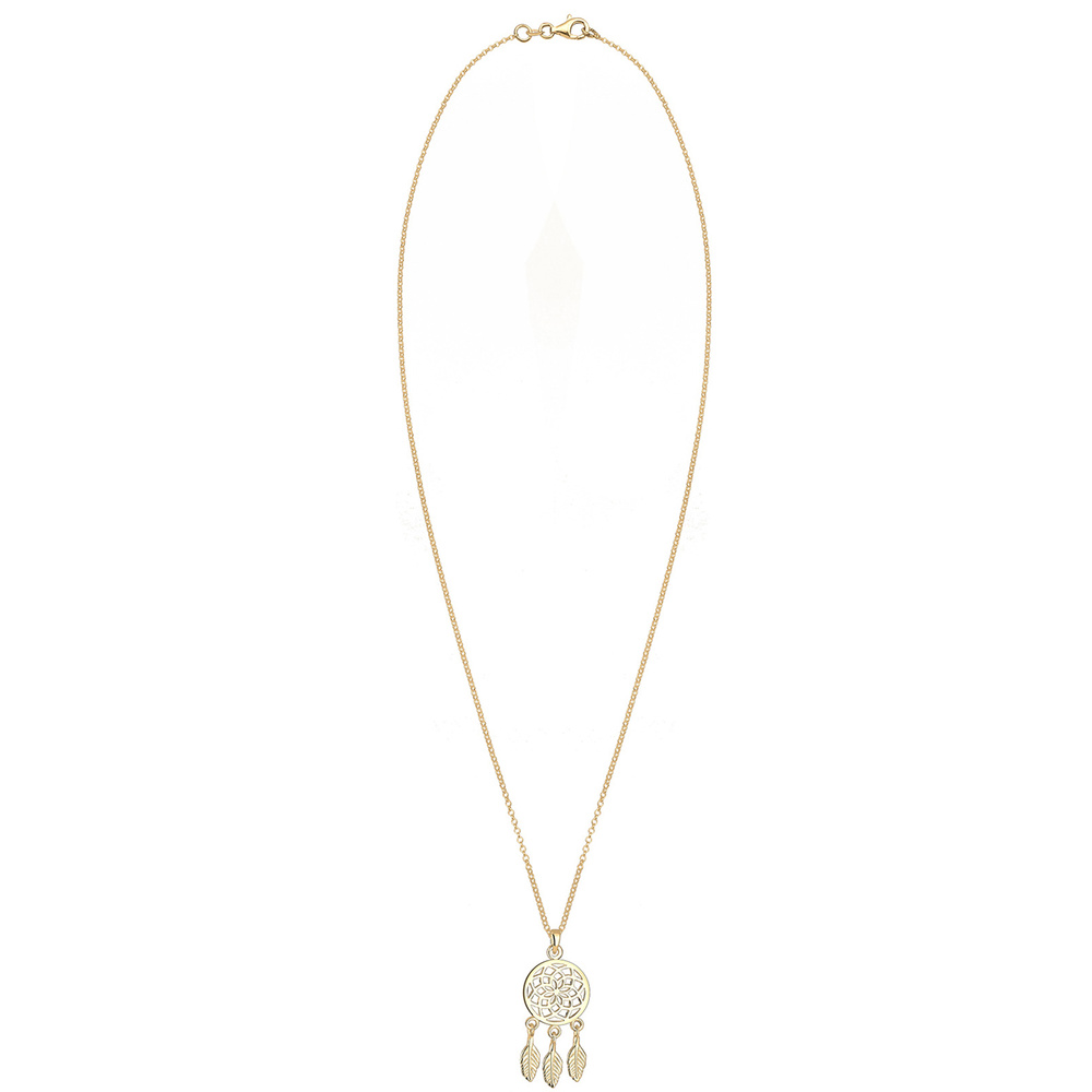 Elli Elli Collier Femmes Pendentif Plume Attrapeur de Rêves Boho en Argent Sterling 92 Bijoux