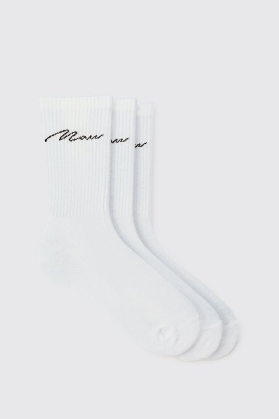 3er-Pack Man Signature Sportsocken