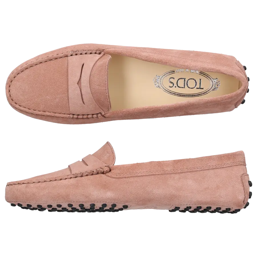 Tod's - Mokassins GOMMINI Veloursleder - pink