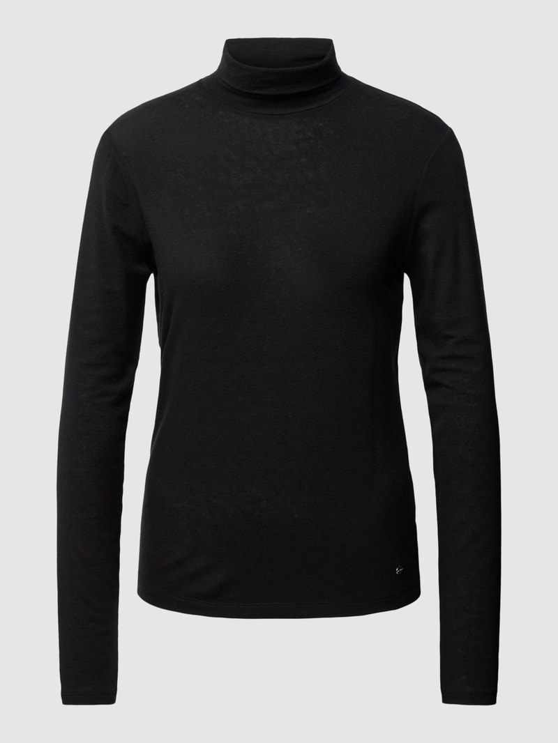 Longsleeve mit Rollkragen in schwarz