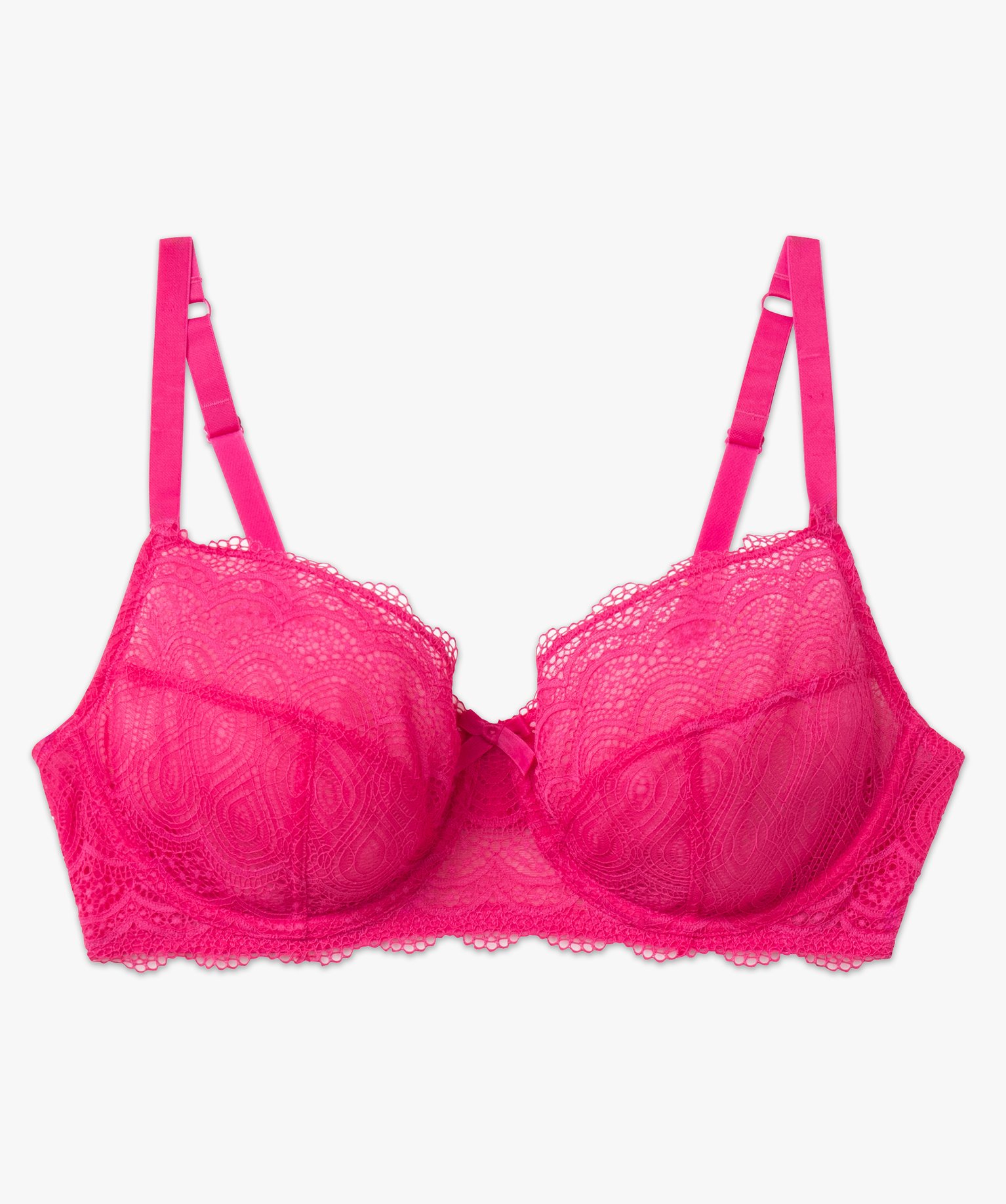 Soutien-gorge emboitant grande taille à armatures en dentelle violet | GEMO
