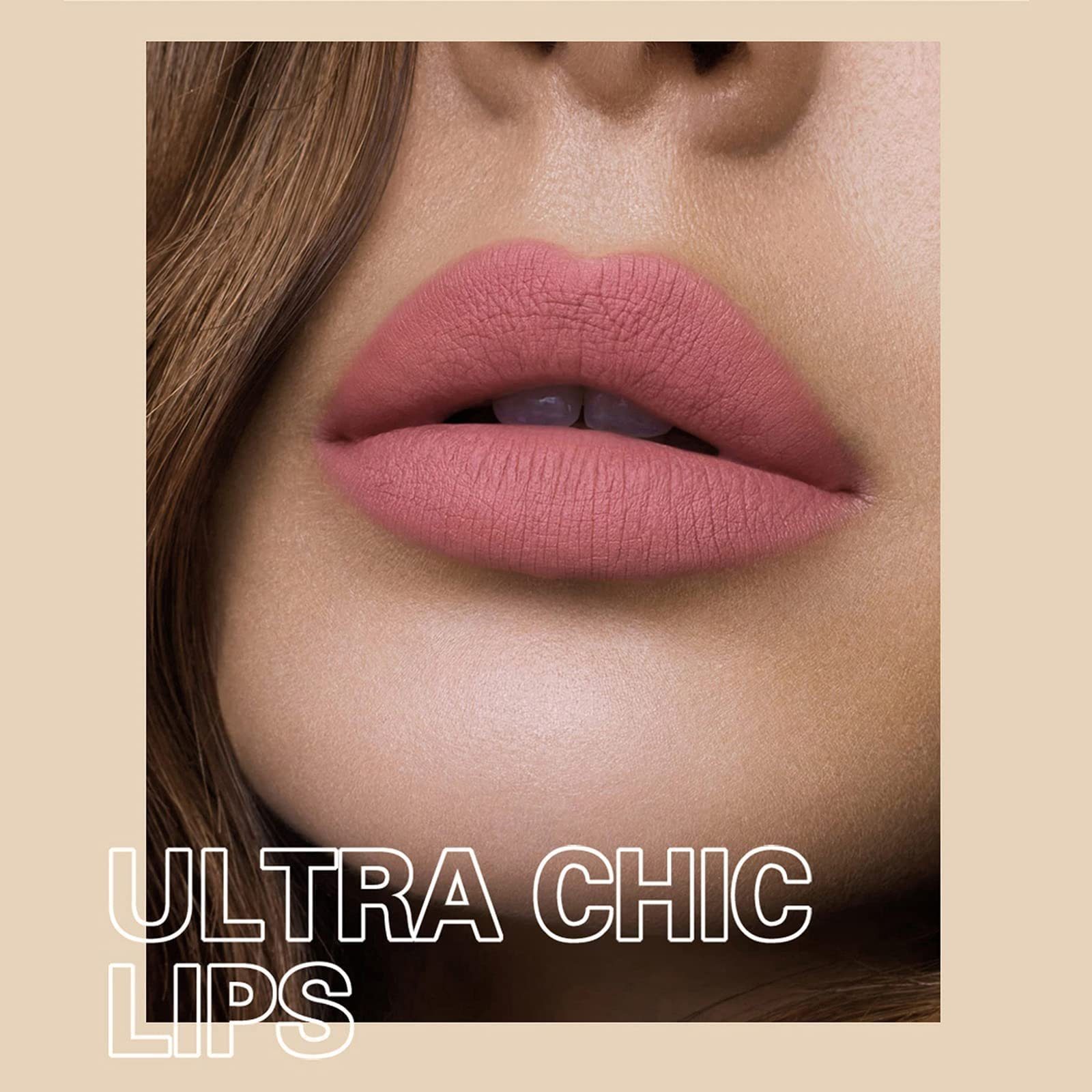 Haiaveng Lippenstift-Set 12 Farben Matt Ink Lippenstift Set,Matt Nudetöne Rose Pink, 12-tlg., Hoher Erfassungsgrad
