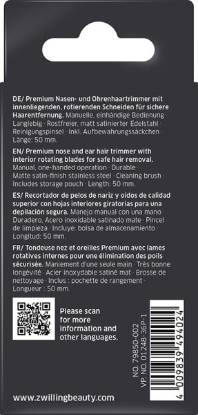 ZWILLING Beauty Premium Nasen- und Ohrenhaartrimmer - silver Trimmer