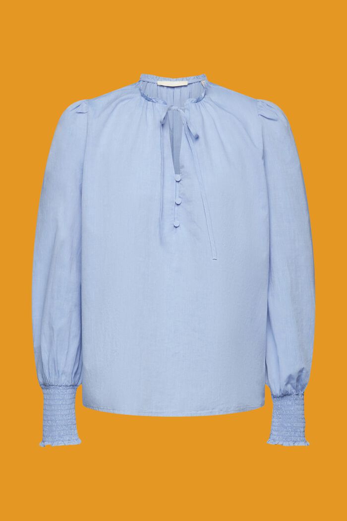 Baumwollbluse mit Bindedetail