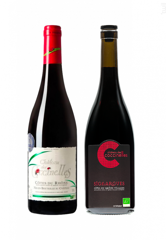 Coffret découverte Château des Coccinelles Vin Rouge●Côtes-du-Rhône 2020 150cl