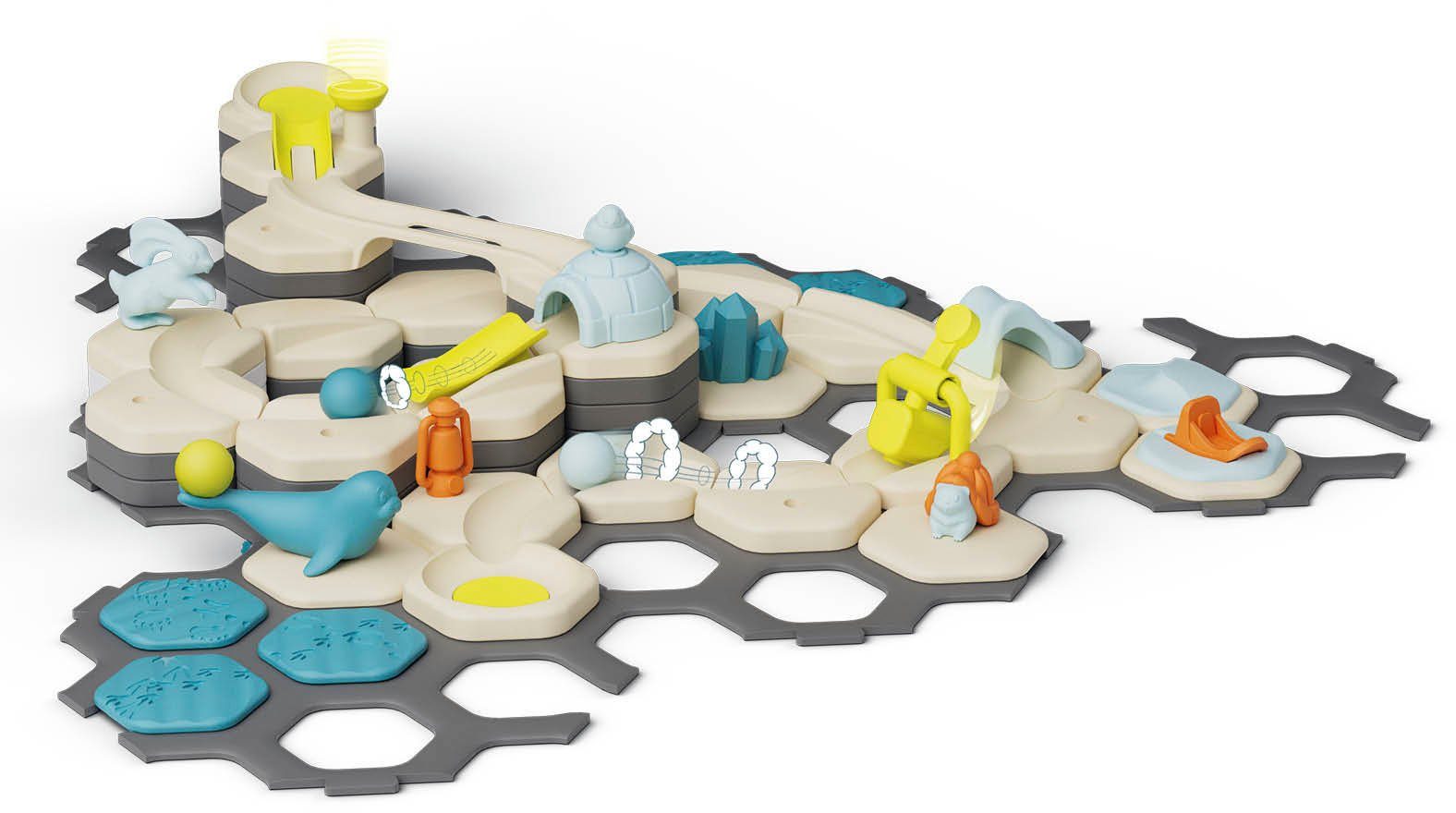 Ravensburger Kugelbahn-Bausatz GraviTrax Junior, Starter-Set L Ice, Made in Europe; FSC® - schützt Wald - weltweit